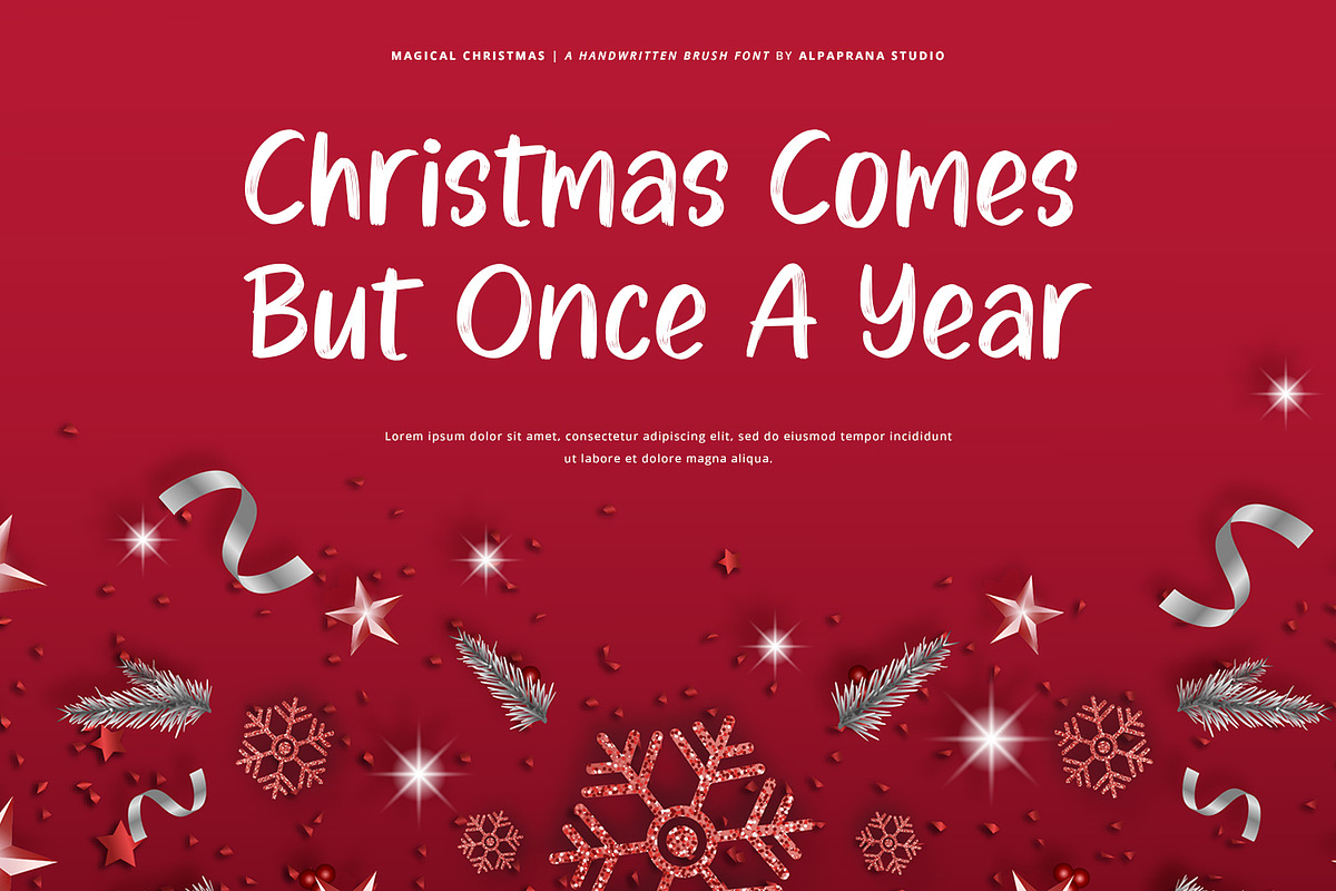 Magical Christmas - Handwritten Font, a Handwritten Font by Alpaprana (Photo 4 of 12)