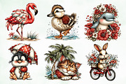 Whimsical Summer Animal Clipart, an Animal Illustration by Creative Art (Thumbnail 5 of 8)
