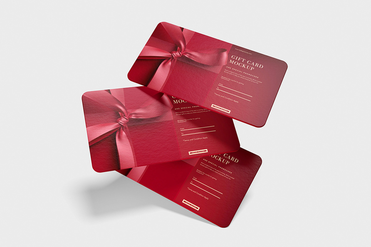 Gift Card Mockup, an Advertising Mockup by xavier_studio (Photo 3 of 5)