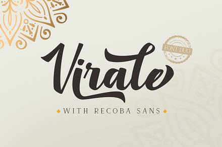 Virale Recoba Font Duos, a Script Font by khurasan