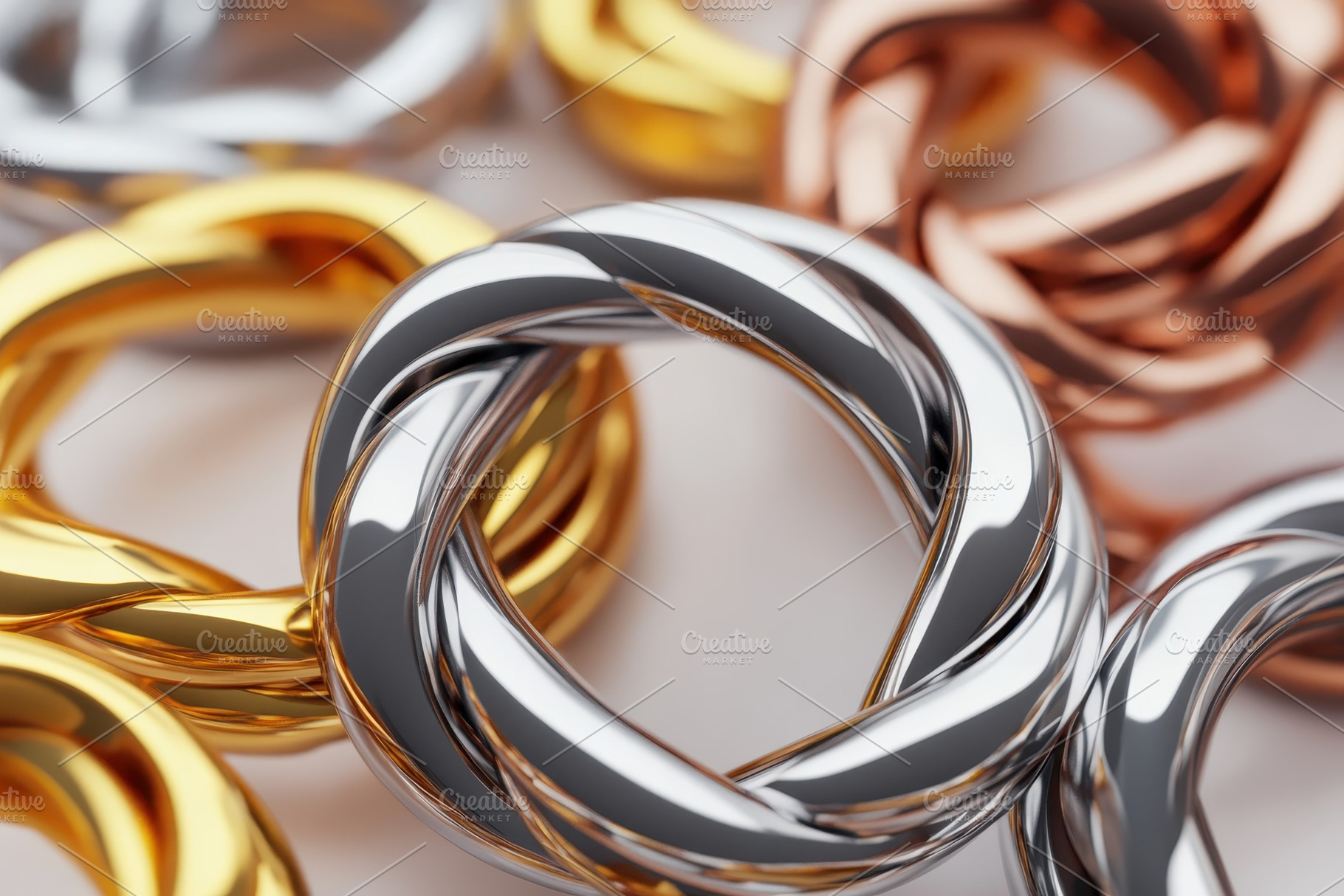 Metallic rings create a visually cap, a Photo by Iftikhar Alam