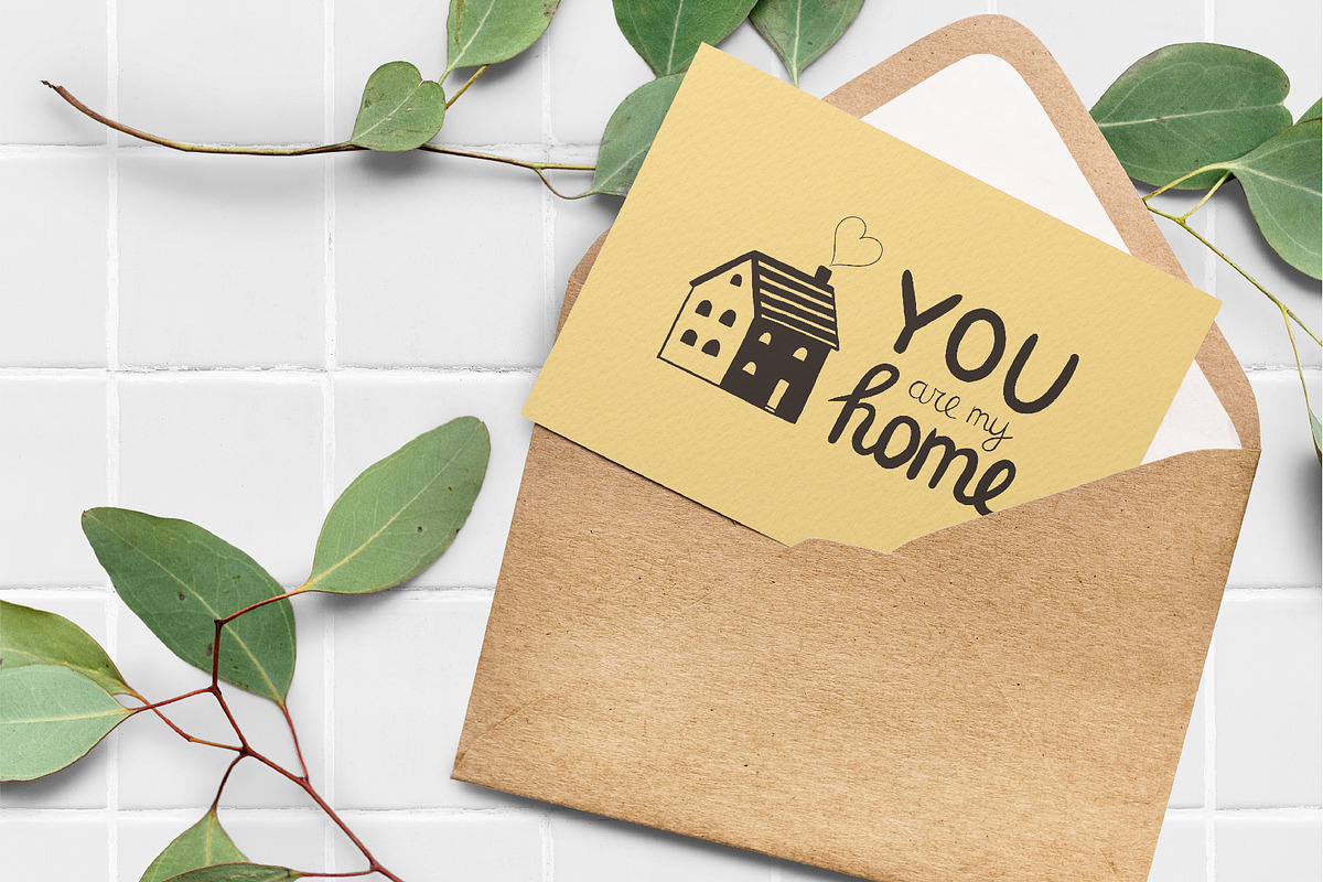 Home. Cozy vector lettering set., an Object Graphic by anna khramtsova (Photo 10 of 10)