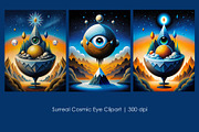 Surreal Cosmic Eye Clipart, a Decorative Illustration by StockVerse Creative (Thumbnail 1 of 4)
