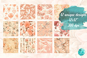Vintage Valentine seamless patterns, a Decorative Illustration by Verdigris Studios (Thumbnail 2 of 3)