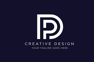 Minimal Letter DP Logo Design