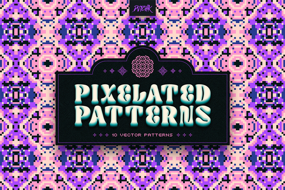 Pixel Mosaic Patterns | Vol. 04, a Pattern Graphic by dvtchk (Photo 3 of 10)