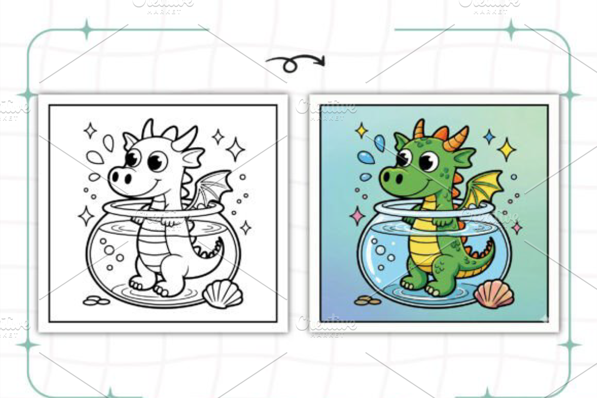 Dragons Coloring Book KDP, an Animal Illustration by Ink Gallery (Photo 5 of 9)