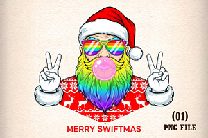 Merry Swiftmas Retro Christmas PNG, an Illustration by DreamArtGraphic