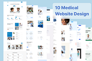 10 Figma Medical Webpage Design Set, a Landing Page Template by Graphicuss (Thumbnail 1 of 10)