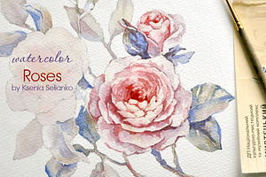 Watercolor Roses