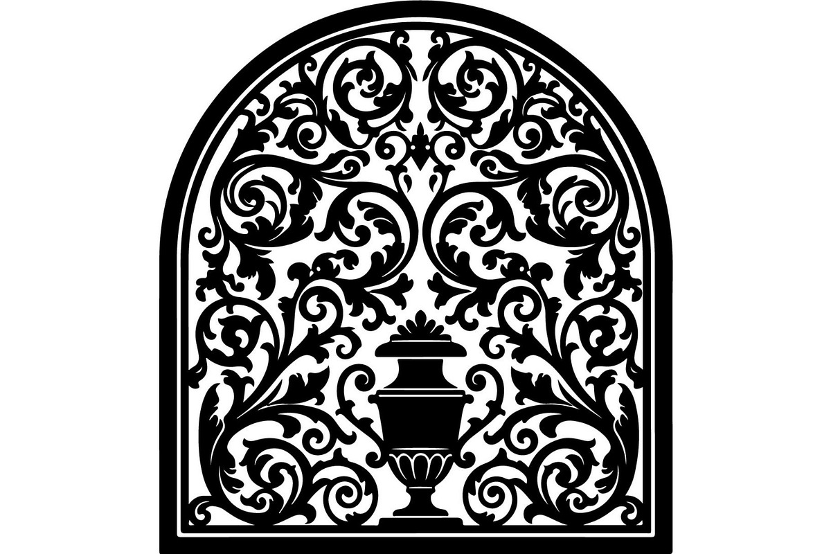 Ornamental Floral Arch Engraving, a Decorative Illustration by Designer_Momina (Photo 12 of 21)