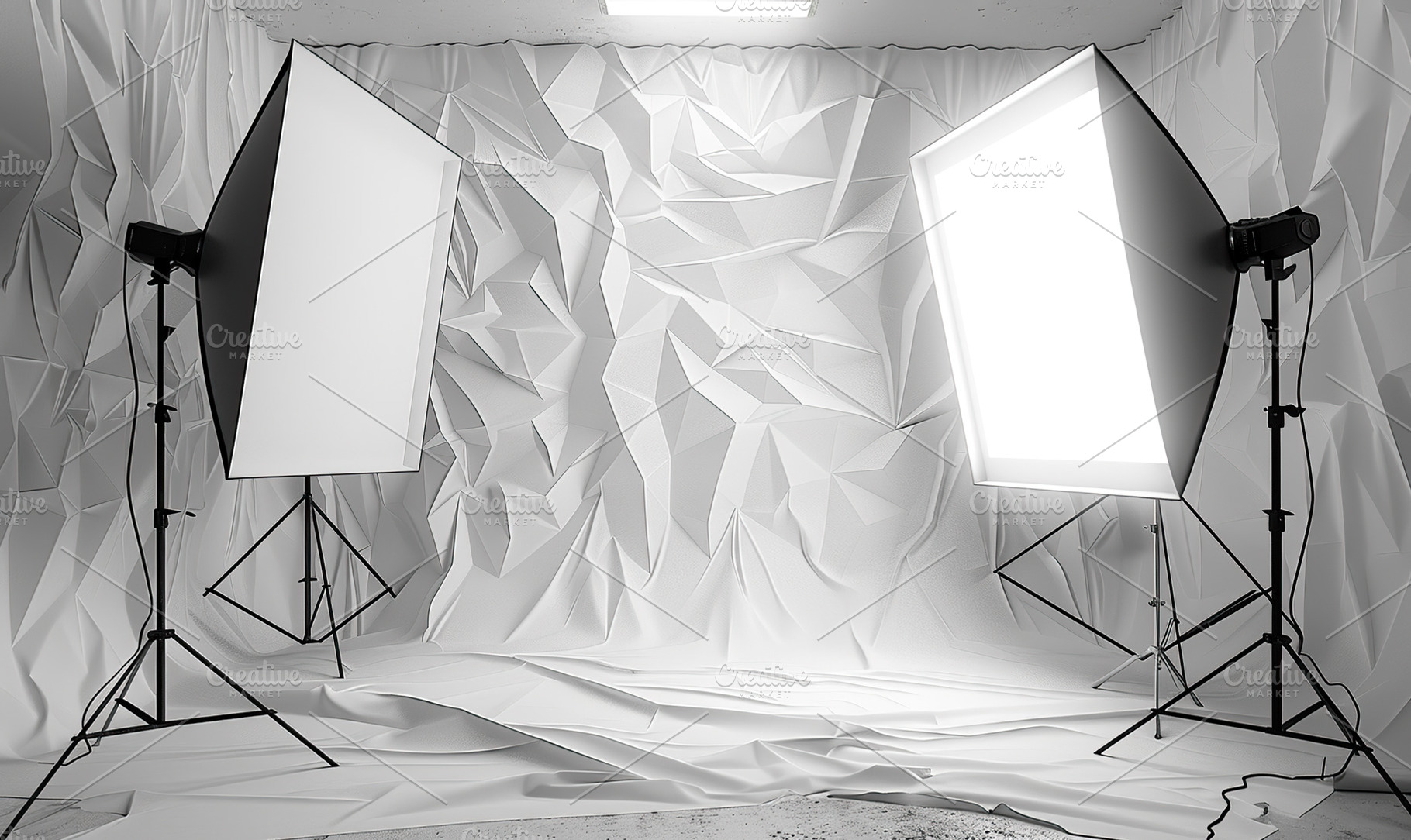 A photo studio with stylish abstract, a Photo by LOGOCREATIVE