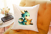 Dragons Watercolor Clipart Sublimati, an Illustration by Sublimation Artist (Thumbnail 6 of 6)