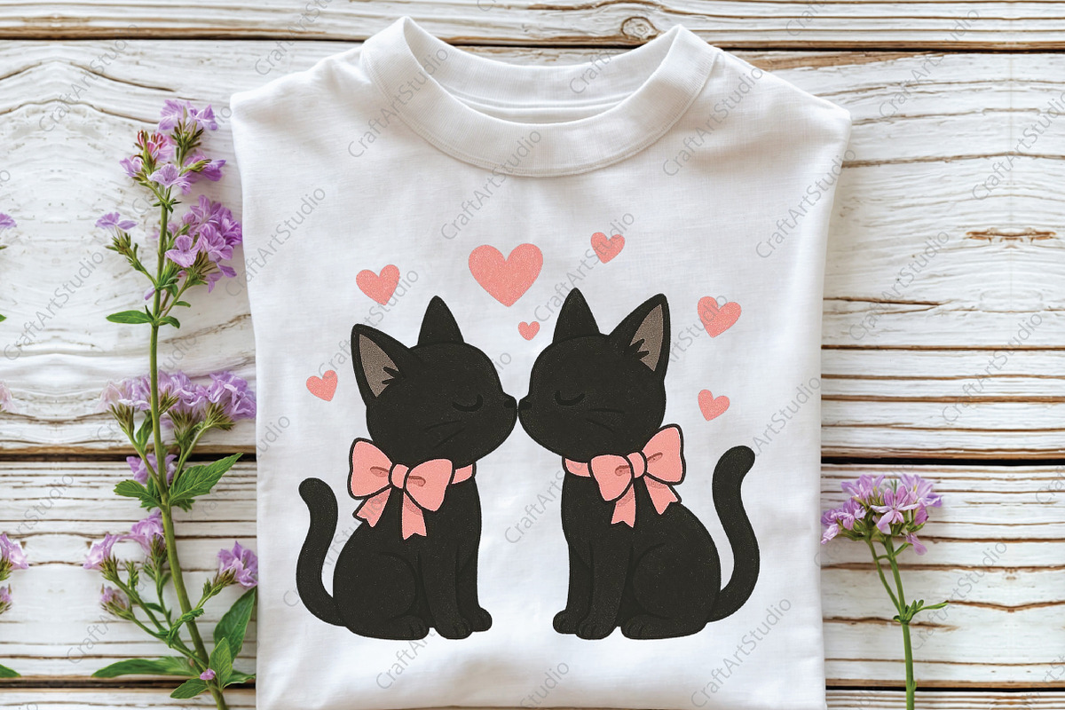 Cat Valentines Black Cat PNG, an Illustration by CraftArtStudio (Photo 2 of 4)