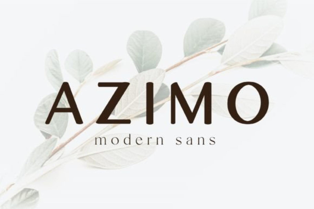 Azimo | Modern Sans Serif Font, a Script Font by Akrinity Digital (Photo 1 of 3)