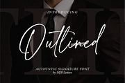 Outlined Signature Font, a Handwritten Font by MJB Letters (Thumbnail 1 of 9)