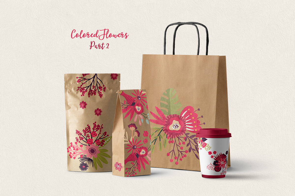 Colored Flowers Part 2, a Decorative Illustration by Bloomart Studio (Photo 2 of 5)