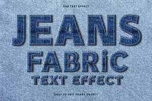 Jeans Fabric Denim Text Effect PSD, a Layer Style Add-On by Beast Designer