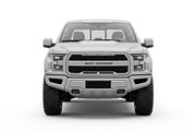 Pickup Truck Front View Mockup, an Advertising Mockup by graphypix (Thumbnail 4 of 4)