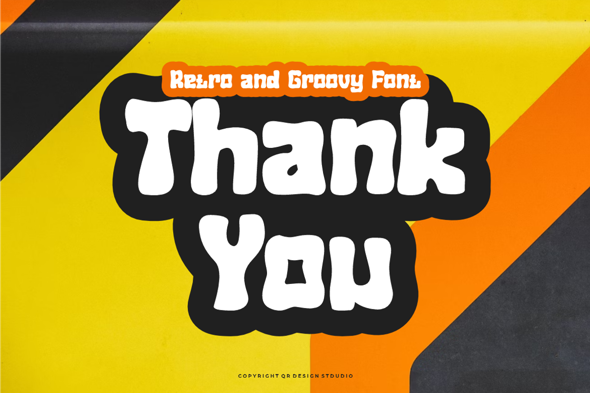 Funky Hurland - Retro & Groovy Font, a Sans Serif Font by QR Design Studio (Photo 7 of 7)