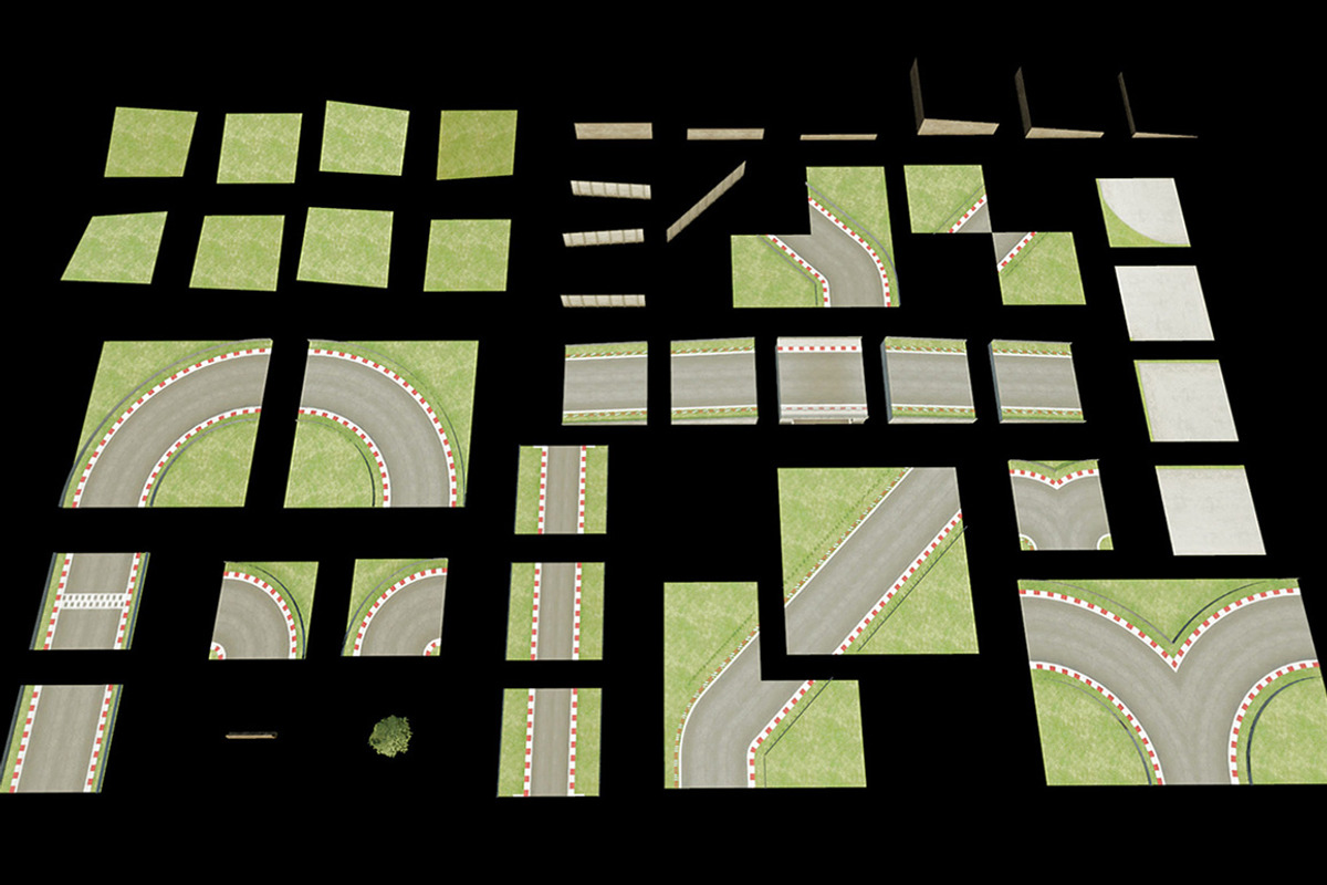 Race Track Construction Kit, an Architecture 3D Model by RivermillStudios
