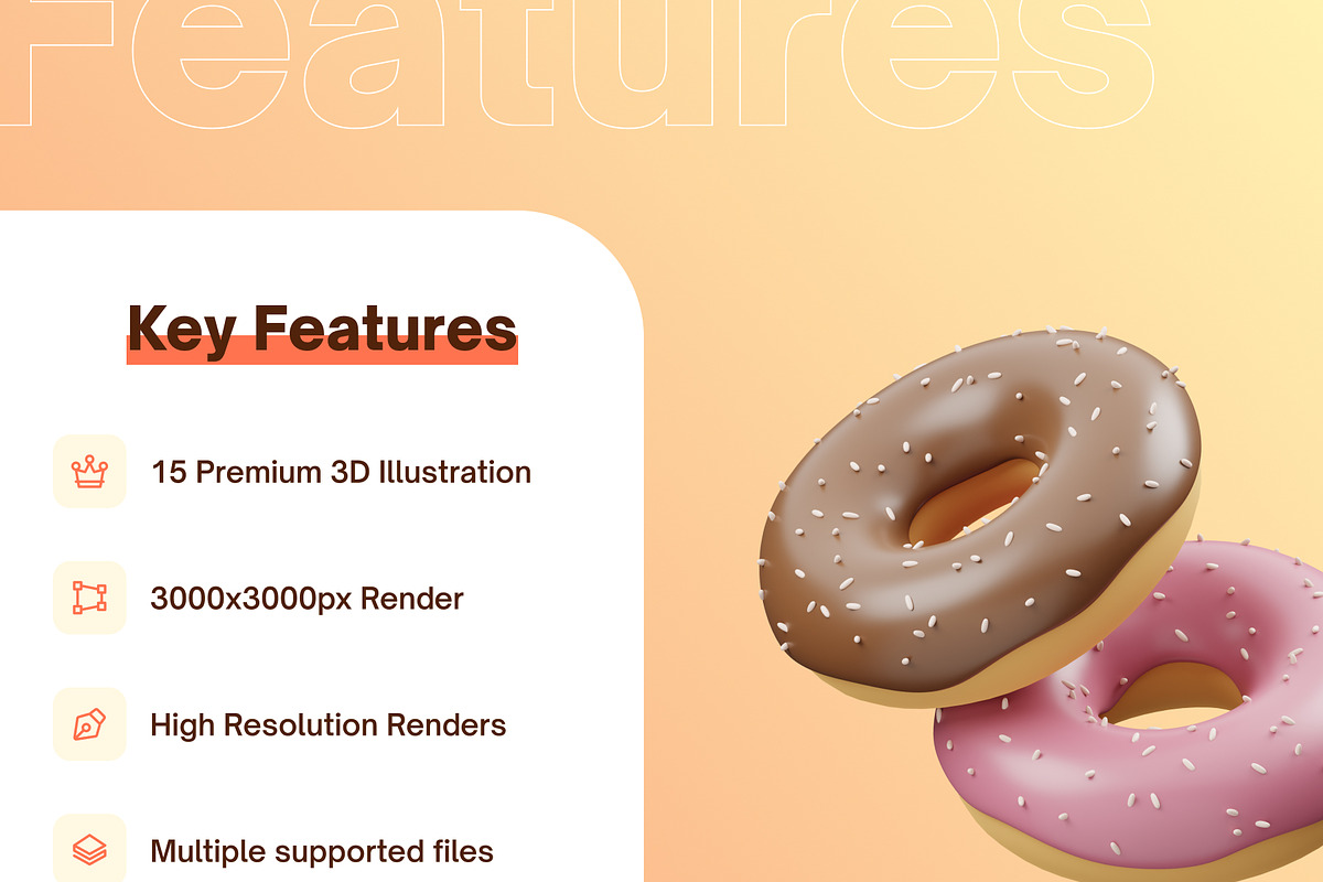 Fast Foods 3D Icon, a Food & Drink 3D Model by GoTemp (Photo 2 of 6)