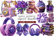 Purple Aesthetic Clipart, an Illustration by DreamArtGraphic (Thumbnail 1 of 4)