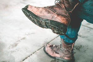 Work boots stock photo containing boots and leather boots