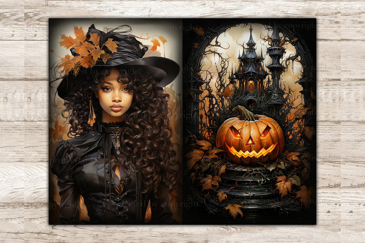 Halloween Ephemera Pack, a Person Illustration by GlamArtZhanna (Photo 2 of 9)
