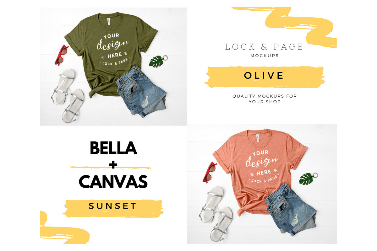 Bella Canvas 3001 Mega Bundle Mockup, a Shirt Mockup by lock and page (Photo 10 of 84)
