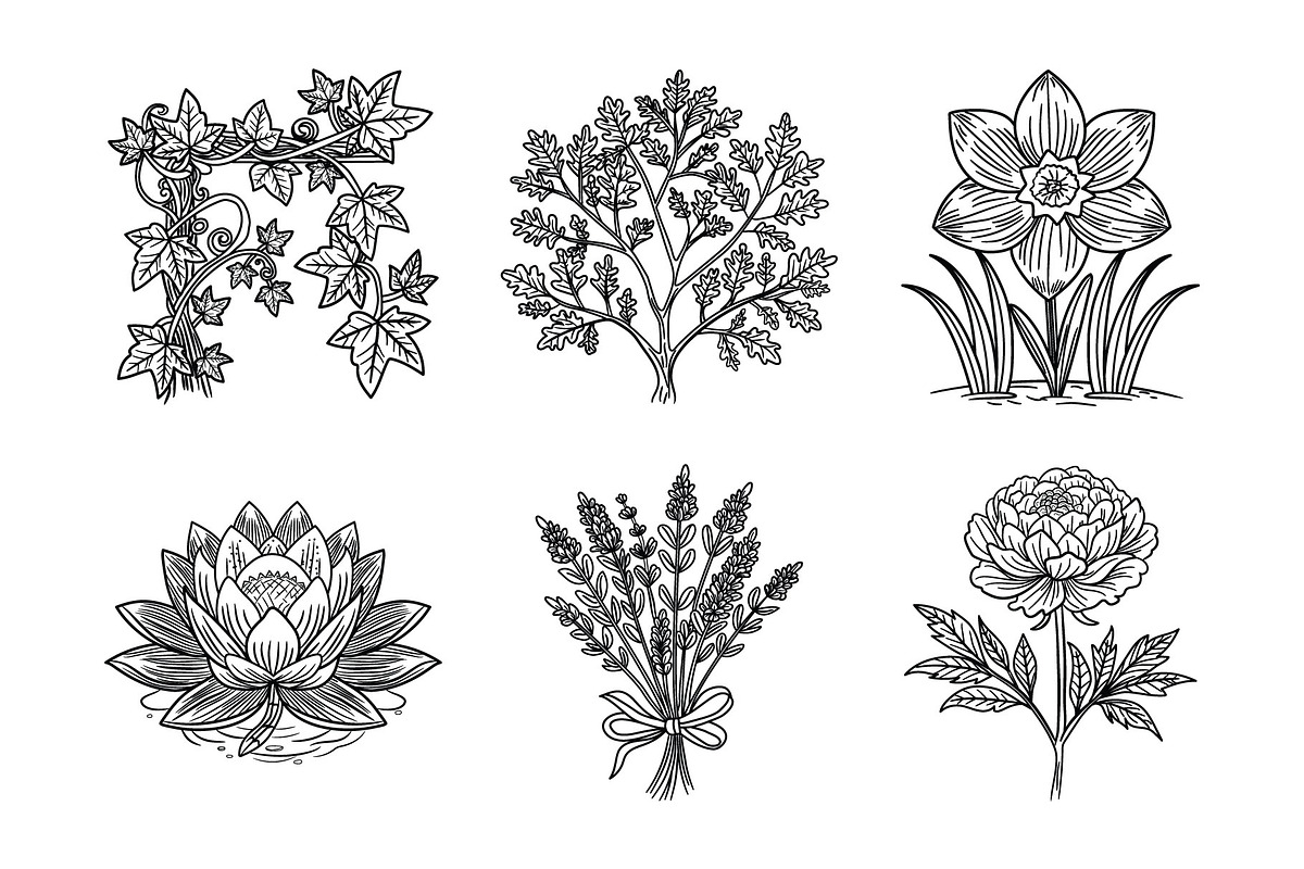 Elegant Plants and Flowers, an Icon by Vector Portal (Photo 2 of 4)
