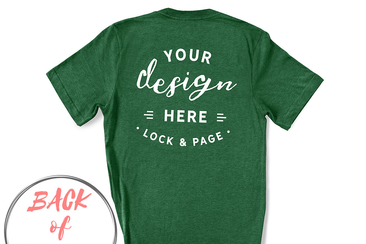 Back Of T-Shirt BC3001 Mockup Bundle, a Shirt Mockup by lock and page (Photo 56 of 88)