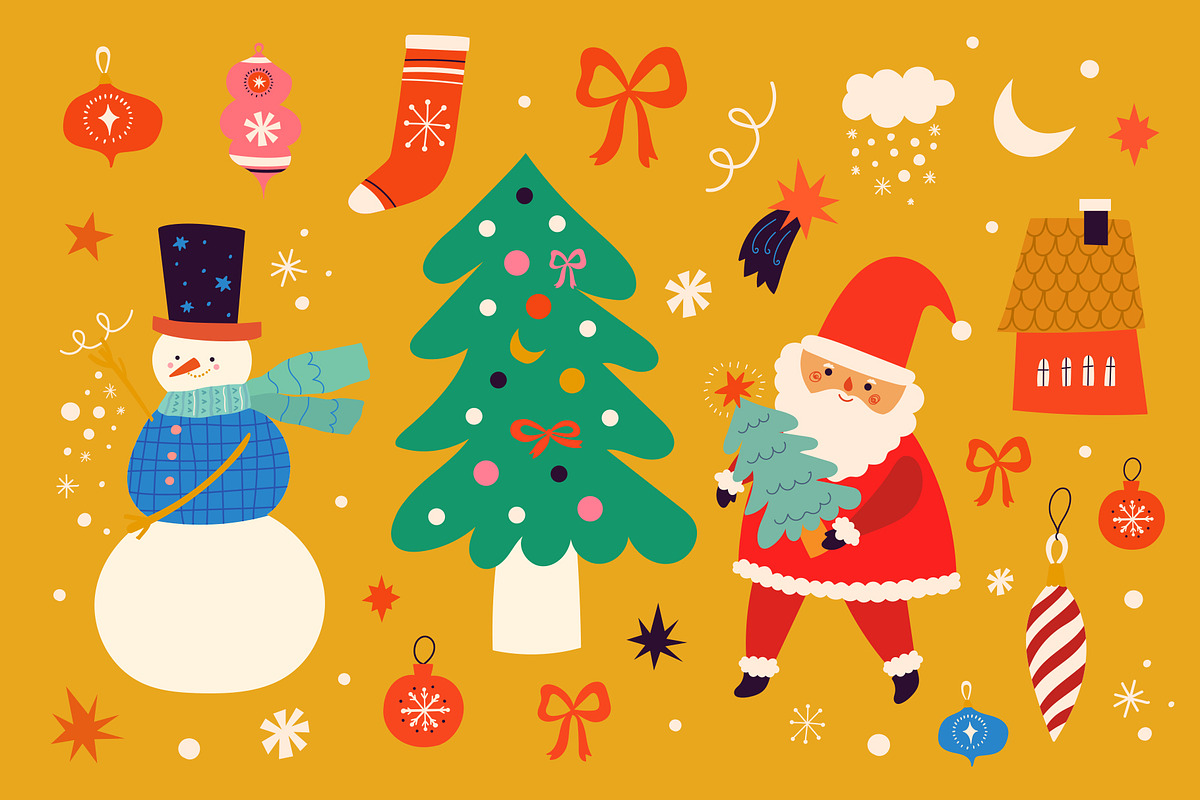 Cute Christmas collection, a Seasonal Illustration by MoleskoStudio (Photo 7 of 30)