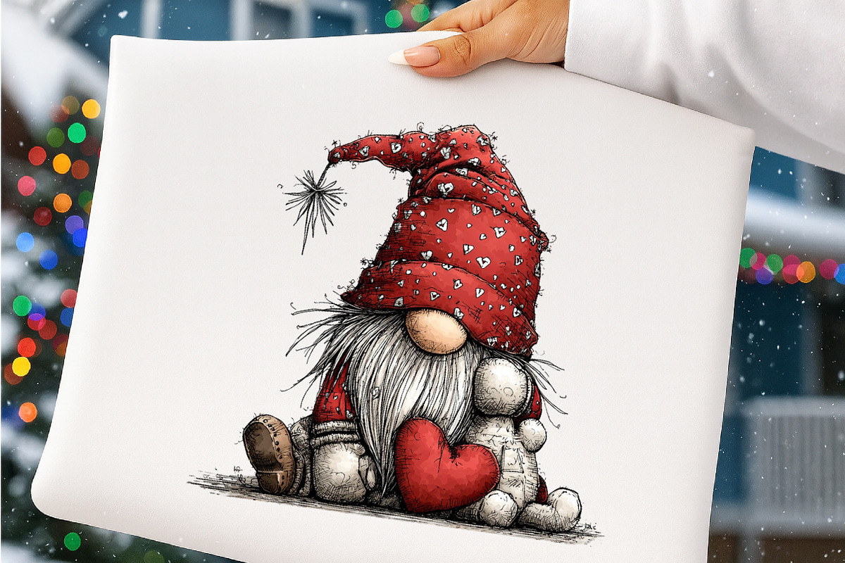 Whimsical Valentine Gnome Clipart, an Illustration by SinaCreation (Photo 5 of 10)