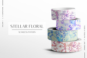 Stellar Floral Seamless Pattern Kit