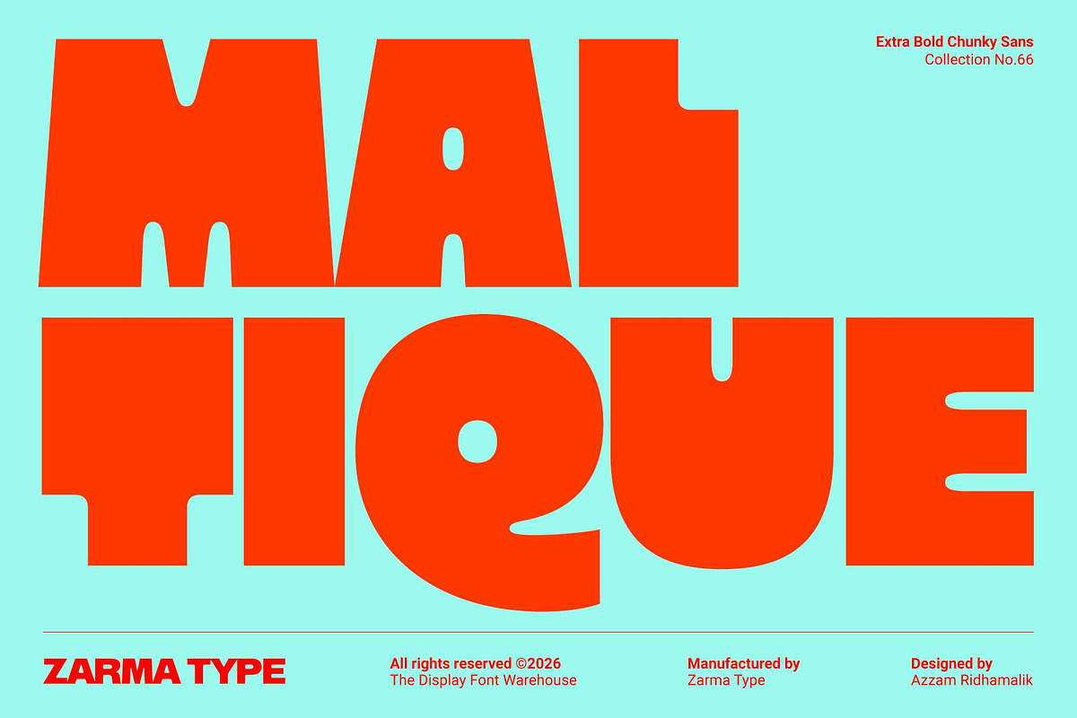 Maltique – Extra Bold Chunky Sans, a Sans Serif Font by Zarma Type (Photo 1 of 13)