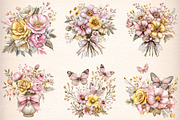 whimsical mothers day flowers, an Illustration by GatewayDesign (Thumbnail 2 of 9)
