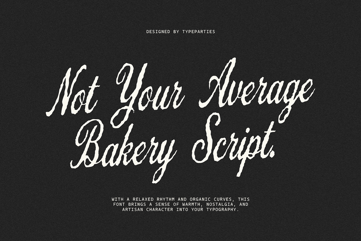 Pastry Library - Vintage Script Font, a Script Font by Typeparties (Photo 3 of 9)