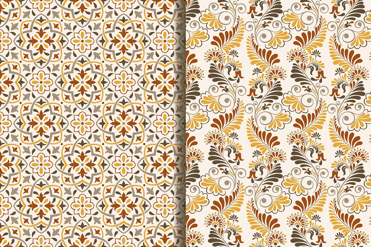 Set of 10 seampless pattern Baroque, a Pattern Graphic by NataLito (Photo 4 of 6)