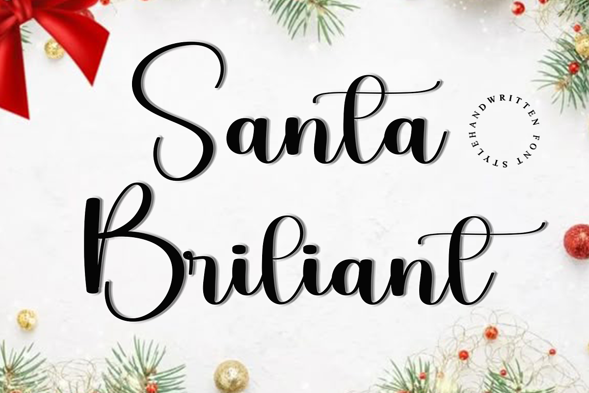 Santa Briliant, a Handwritten Font by InermediaSTUDIO (Photo 1 of 8)