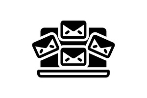 Inbox message solid icon, a Solid Icon by Creative priyanka
