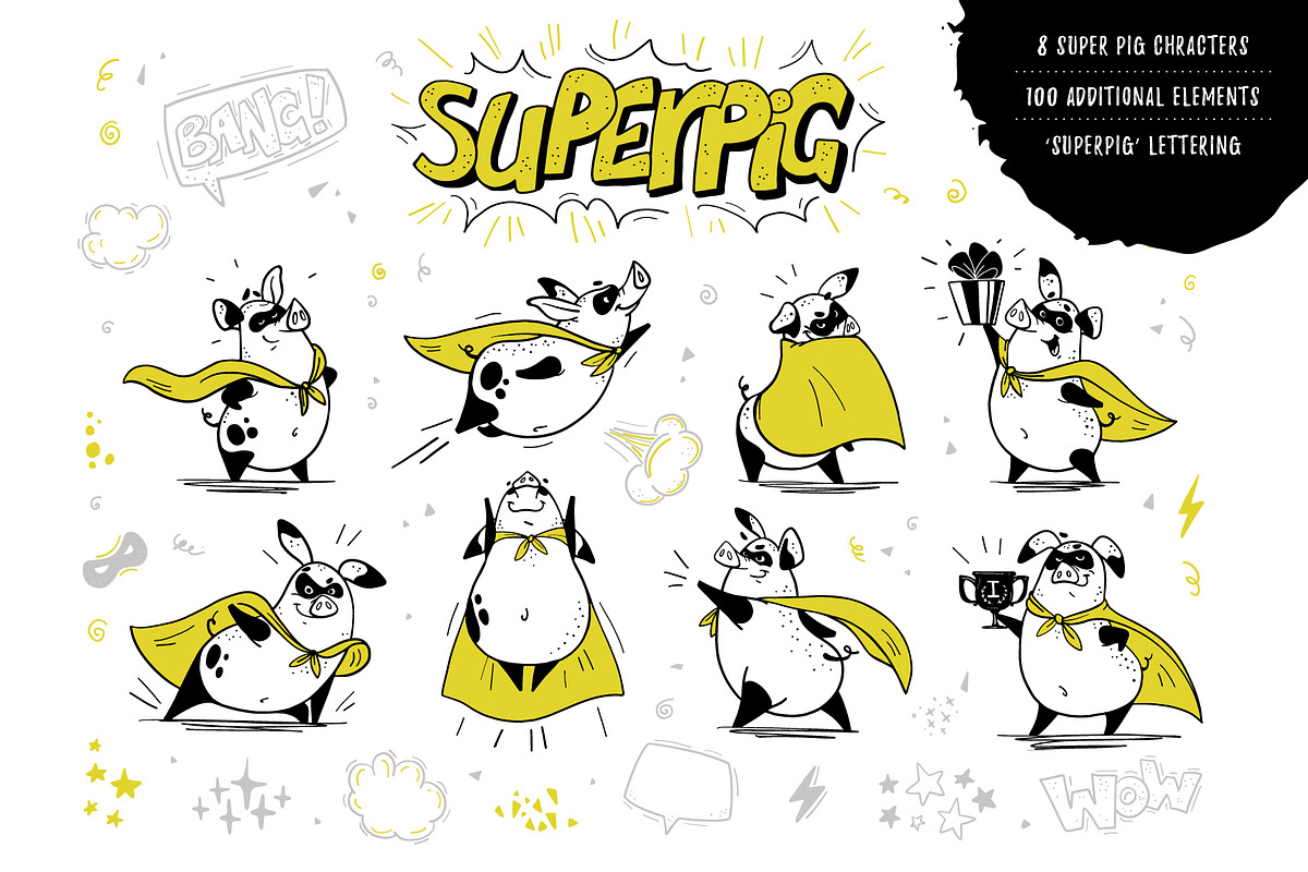 Be a hero! - illustrations clipart, an Animal Illustration by Funnystore (Photo 7 of 15)