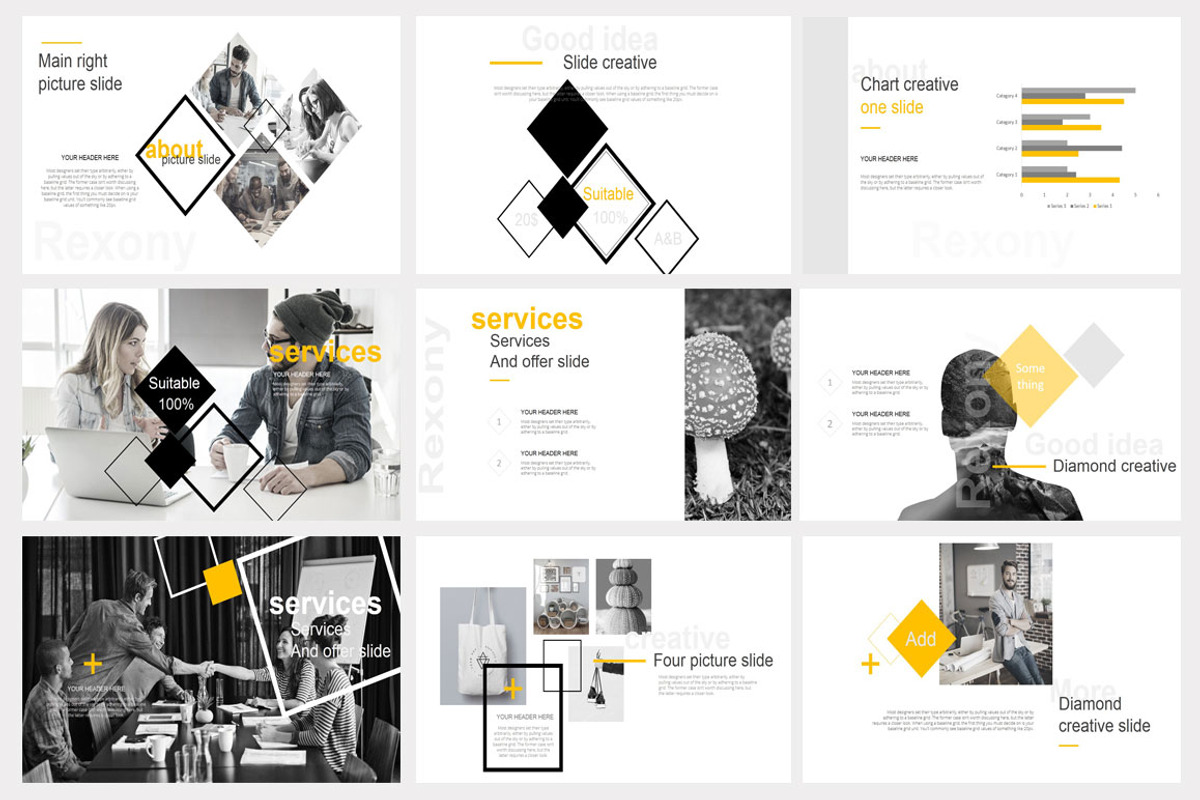 Rexony Creative Powerpoint Template, a Presentation Template by SlideBester (Photo 3 of 8)