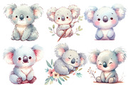 Watercolor koala clipart, an Illustration by Designworld (Thumbnail 4 of 5)