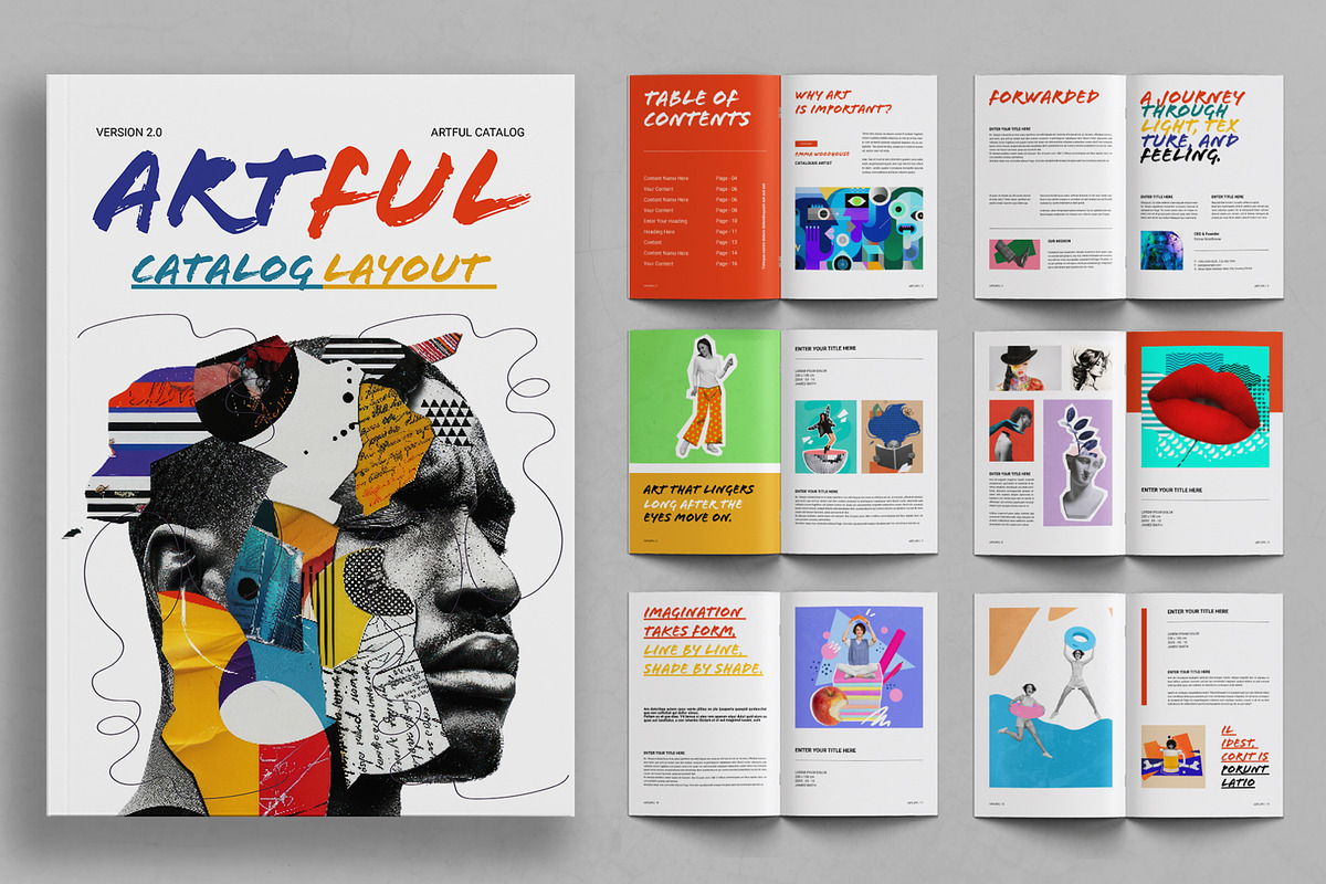Creative Art Catalog Layout, a Brochure Template by ContestDesign (Photo 1 of 3)