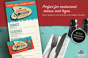 Retro Diner Linocuts, an Illustration by WhiteRiverStudio (Thumbnail 4 of 11)