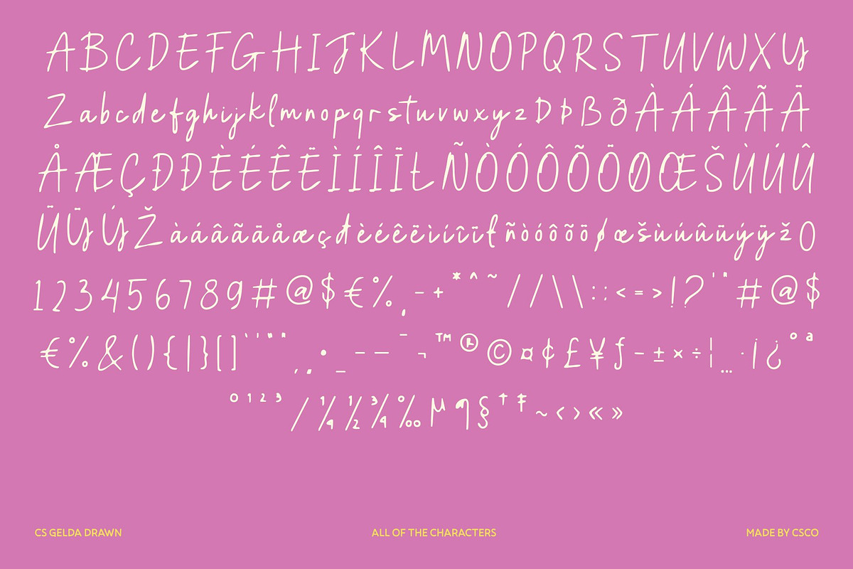 CS Gelda Drawn, a Script Font by Craft Supply Co. (Photo 8 of 8)
