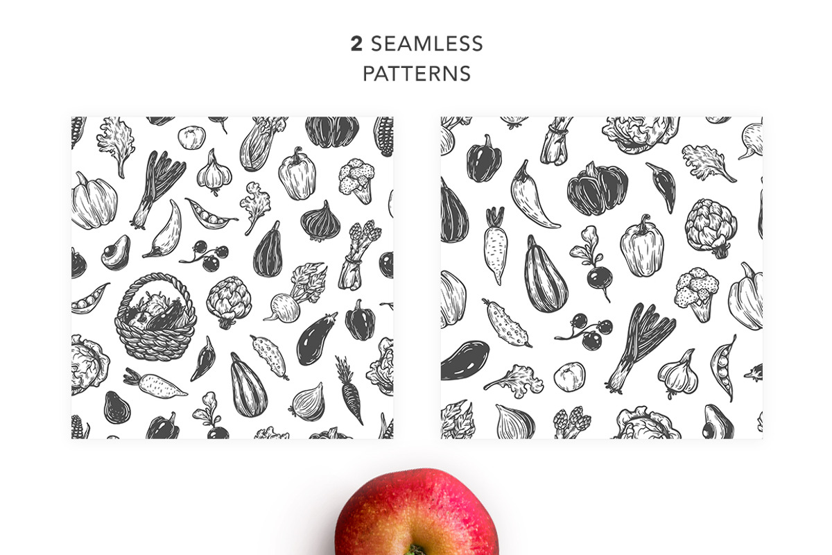 Vector Vegetables. Illustrations., a Food Illustration by Olga Olmix (Photo 3 of 8)