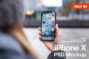 iPhone X PSD Mockup