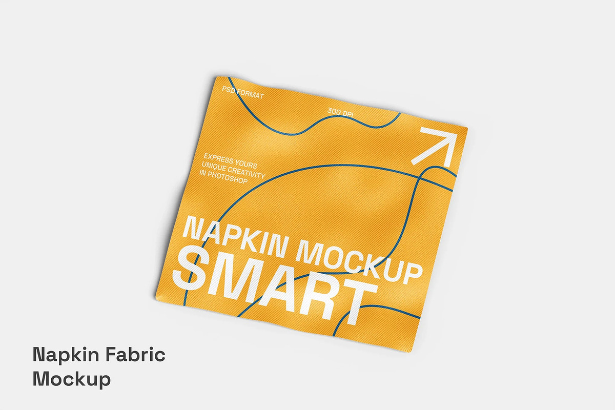 Napkin Fabric Mockup, a Household Mockup by renderstockmarket